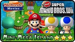 Newer Super Mario Bros. Wii - World B - Mini-Mega Island (100%, Multiplayer)