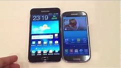 Samsung Galaxy S3 vs. Samsung Galaxy Note (Size / EN)