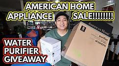 MURANG AMERICAN HOME APPLIANCE SALE! PLUS WATER PURIFIER GIVEAWAY! AIR PURIFIER UNBOXING AND REVIEW!