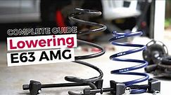 How to Install Lowering Springs E63 W212! Complete guide to replacing stock springs to H&R Springs.