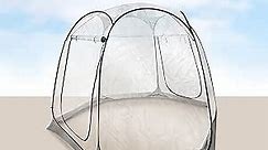 Clear Pop-Up Pod 10ft x 10ft - Weatherproof, Waterproof, Spacious Pop Up Tent for 4-6 People - Instant Tent for Warm and Cold Protection for Parties, Date Night, Camping, Fishing & More