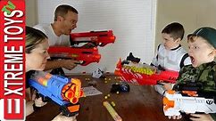 Parents Vs Kids Nerf War! Ethan and Cole make the Sneak Attack Squad with Nerf Rivals!