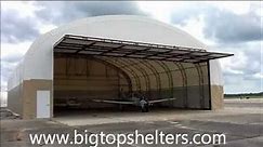 Airplane Hangar Doors-1-Hydraulic Hangar Door-Movable Big Top Shelters, Perry, Florida