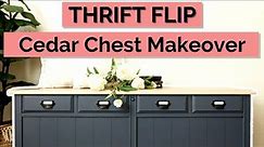 Thrift Flip Furniture | DIY Cedar Chest Makeover | How to Paint Furniture Without Brush Marks