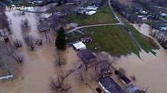 Drone captures severe flooding in Kentucky