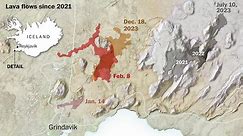 Mapping the ongoing eruptions in Iceland