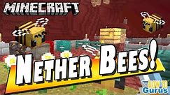 How You Can Have Minecraft Nether Bees! Easy Nether Food Source just need Bees, Flower, Hive