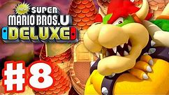 New Super Mario Bros U Deluxe - Gameplay Walkthrough Part 8 - Peach's Castle! (Nintendo Switch)