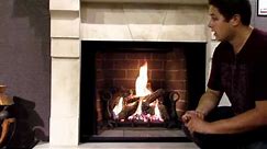 GD80 Napoleon Madison Gas Fireplace Log Set Burn Video Product Review