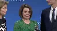 Nancy Pelosi accepts the JFK Profile in Courage Award with a ‘full and humble heart.’