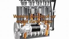Working principle of car engine starter motor#science #knowledge #popular #satisfying #foryou
