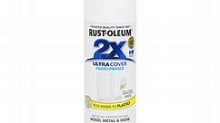 Rust-Oleum 340g White Gloss 2X Ultra Cover Paint Prime Spray Paint