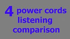 4 Power cords review - JPS, Zentara, Wavetouch V2 power cords listening comparison review test