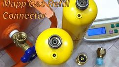 How to refill mapp gas cylinder with adaptor | propane gas rmapp gas Brazing welding refill