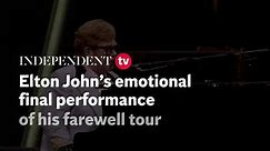 Watch: Elton John’s emotional final performance as he closes out Farewell Yellow Brick Road tour