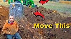 What Digging Out Stumps With a Tractor Backhoe is Really Like