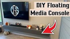 How To Build a Floating Media Console | DIY Woodworking (Under TV Storage)