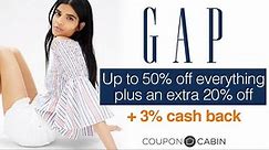 3% Cash Back at Gap with CouponCabin