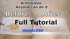 How to do bathtub refinishing. ArmoGlaze 2K, ODORLESS. Better than any other coating. MADE IN USA.