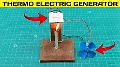 How to make thermoelectric generator at home | how to create your own electricity