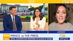 Royal commentator hits back at Prince Harry Today Show Australia