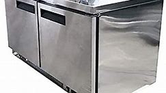cooler depot Commercial Under Counter Refrigerator 2 door 60 Inches Width 15 Cu. Ft. 2 Shelves Cold Table Stainless Steel 33°F~41°F 115V/60HZ-TUC60R