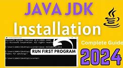 How to Install Java JDK 21.0.2 on Windows 10 [2024] | Create and Run First Java Program using JDK