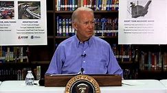 Biden surveys flood damage in Kentucky