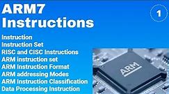 ARM Instruction Set - Basics -ARM7 Instructions