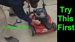 Lawnmower Won't Start after Sitting or Starts but Stops Running