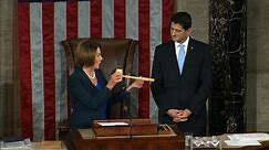 Nancy Pelosi passes gavel to House Speaker Paul Ryan