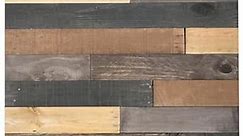 Rustic Wood Slat Pallet Wall Panel Planks for Home Accent Walls Made from Wooden Pallets - Dark Rustic Blend Color - Easy Nail Up Barnwood Panels for Interior Wall by PalletScapes (10 SQFT)