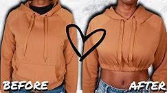 DIY | HOW TO MAKE A CROPPED HOODIE