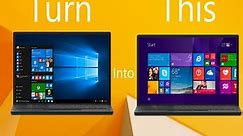 How to make Windows 10 look like Windows 8/8.1