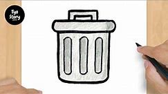 #378 How to Draw a Trash Can - Easy Drawing Tutorial