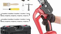 Cordless Mini Chainsaw for Milwaukee M18 18V Battery(Battery Not Included), 6" Small Chain Saw with Security Lock and Manganese Steel Chain Toll, Electric Saw for Wood Cutting,Tree Trimming Branches