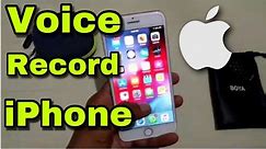 How to record voice in iphone | Apple iPhone 5/5s/6/6s/7/7 plus/8/10/X/11/12 iOS 9/10/11/12/13/14