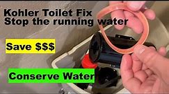Kohler Toilet Fix-Stop the Running Water - Flush Valve Seal