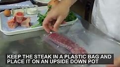 Here's how to defrost your frozen steaks