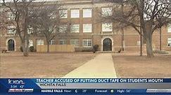 Teacher fired for duct-taping students' mouths