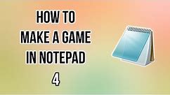 Programming Tutorial - How to make a game in Notepad #4