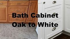 Guest Bathroom Golden Oak Cabinets Repainting