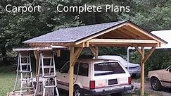 DIY Carport for a small car $1500 stick-built 16' x 9' complete plans