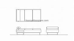 Day Bed Couch - Free CAD Drawings