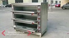 Commercial Gas & Electric 3 Deck 9 Tray Baking Oven