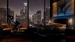 luxury apartment with rain effect