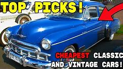 18 CLASSIC CARS FOR SALE HERE! 20 Vintage and Old Classic Cars Under $20,000!