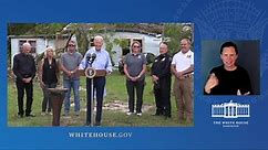 President Biden delivers remarks reaffirming his commitment to supporting the people of Florida following Hurricane Idalia.