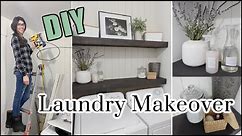 DIY Small Laundry Room Makeover On A Budget | Functional Decorating Ideas \ Room Makeover