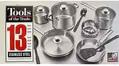 Stainless steel Tools of the trade 13 piece Cookware set.